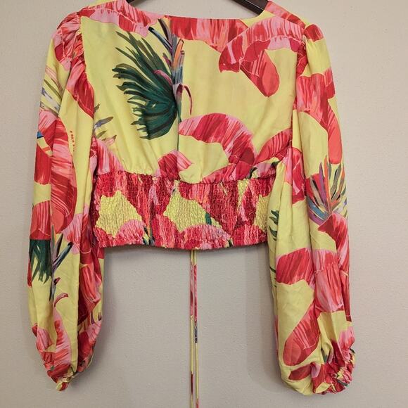 FARM RIO - Lime Sweet Jungle Lenzing Crop Top - Size Large - Picture 8 of 8